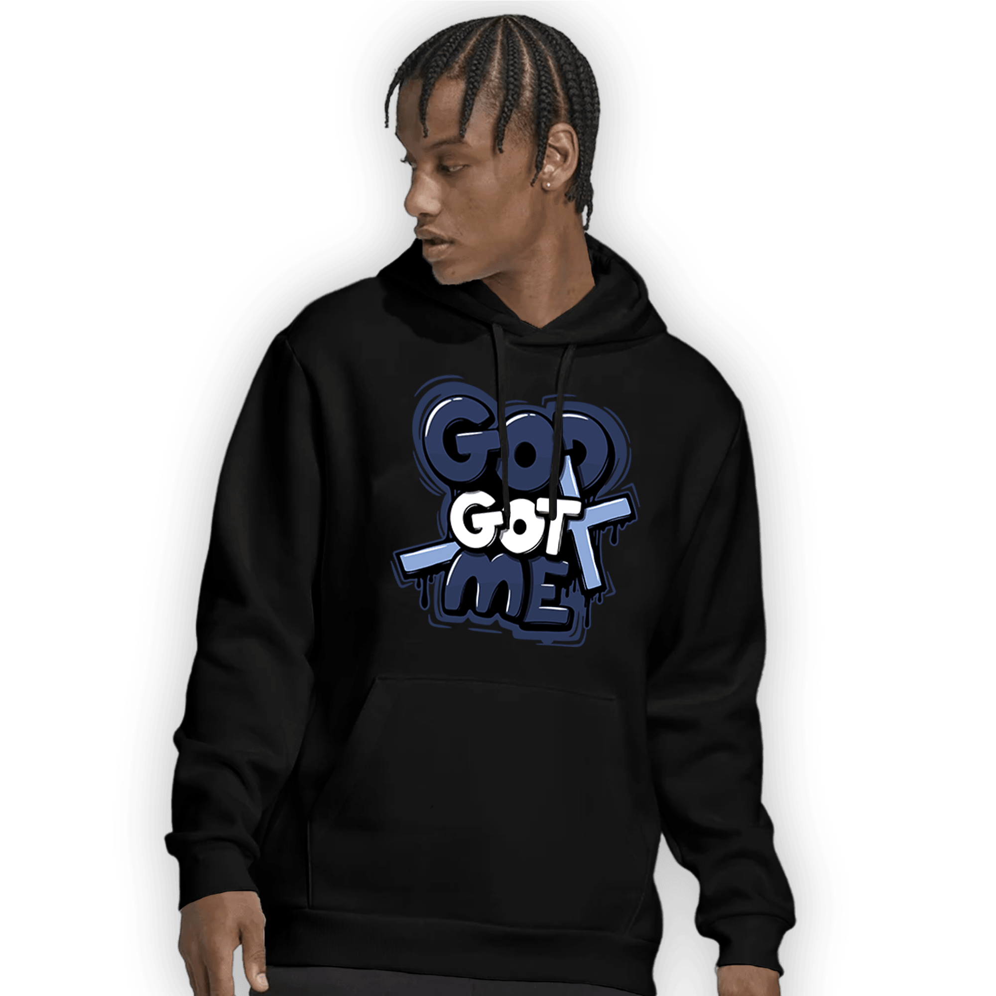 Midnight Navy 5s Hoodie Match God Got Me - NastyJamz