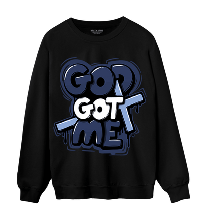 Midnight Navy 5s Sweatshirt Match God Got Me - NastyJamz
