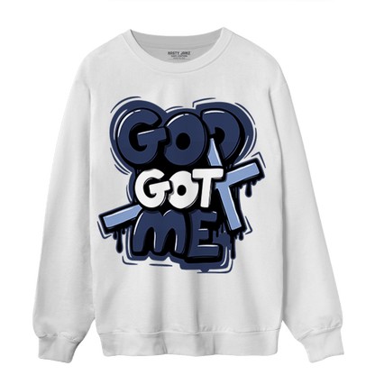 Midnight Navy 5s Sweatshirt Match God Got Me - NastyJamz