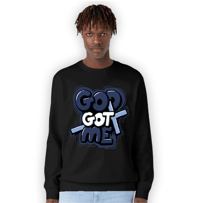 Midnight Navy 5s Sweatshirt Match God Got Me - NastyJamz