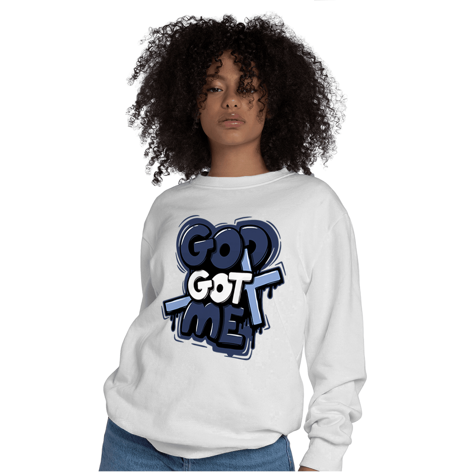 Midnight Navy 5s Sweatshirt Match God Got Me - NastyJamz