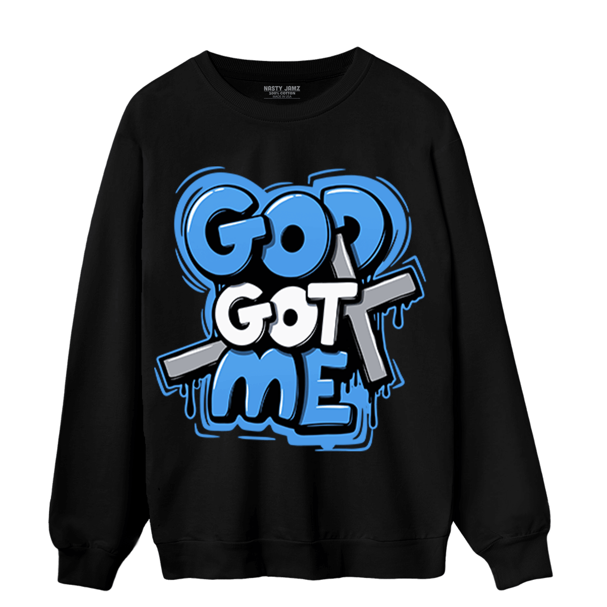 University Blue 5s Sweatshirt Match God Got Me - NastyJamz