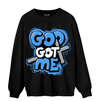 University Blue 5s Sweatshirt Match God Got Me - NastyJamz