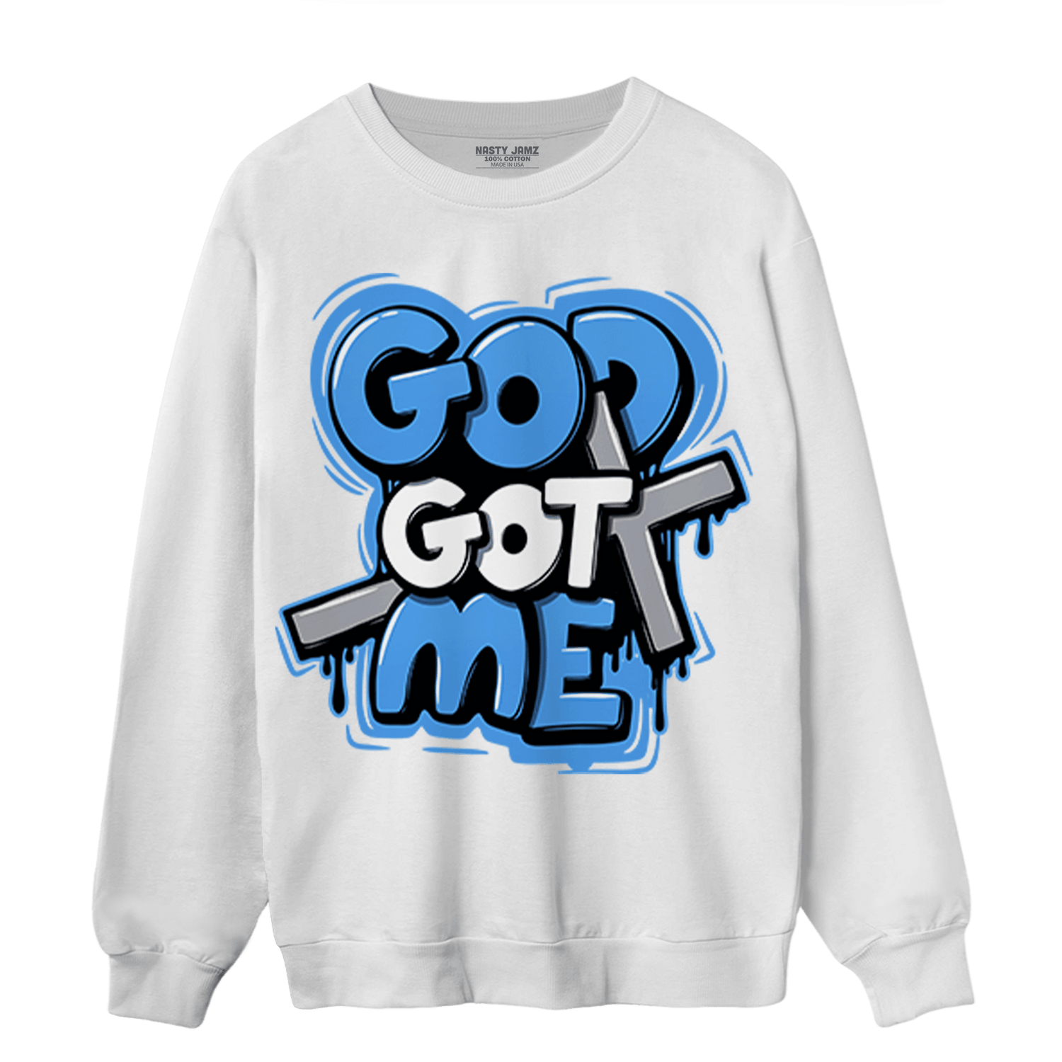 University Blue 5s Sweatshirt Match God Got Me - NastyJamz