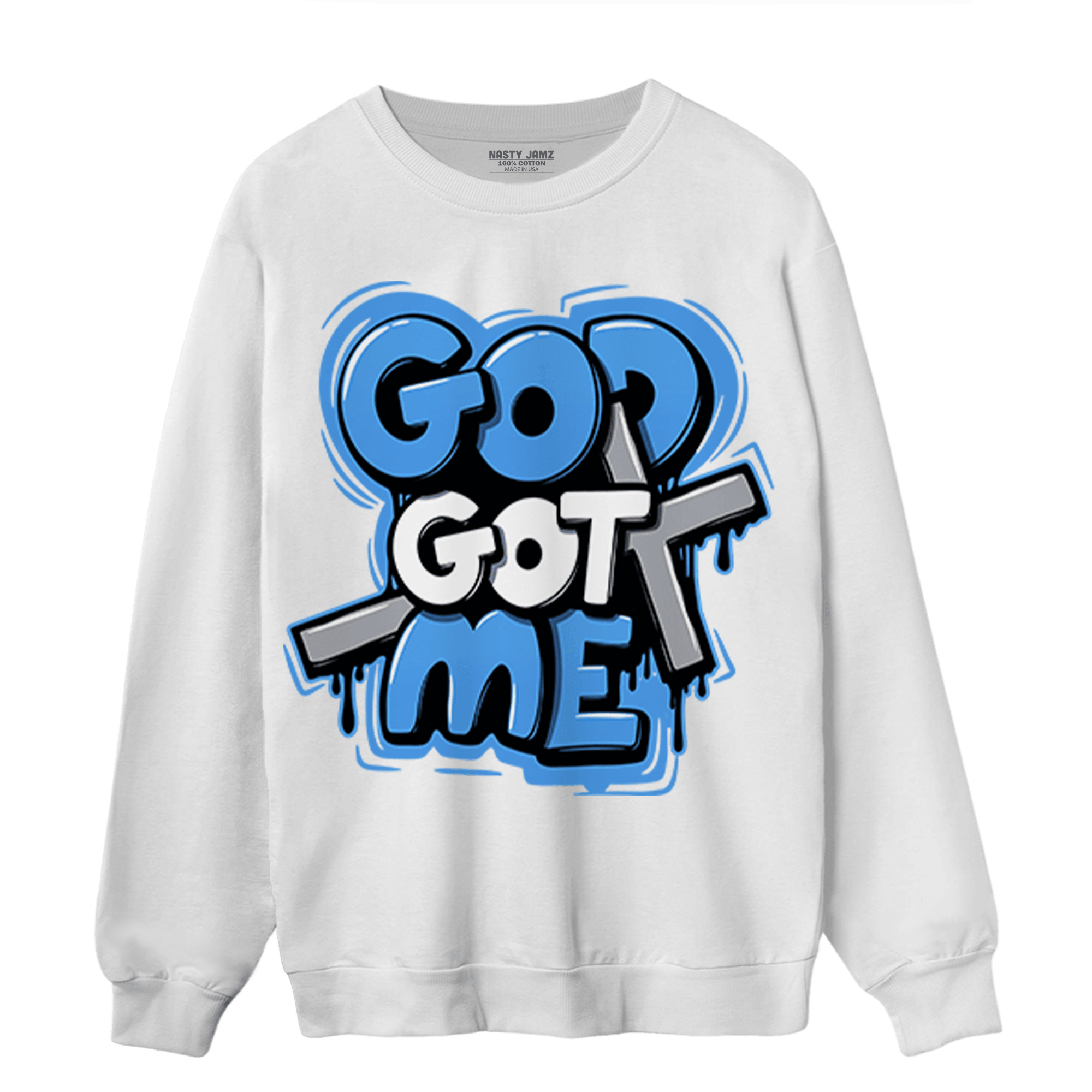 University Blue 5s Sweatshirt Match God Got Me - NastyJamz