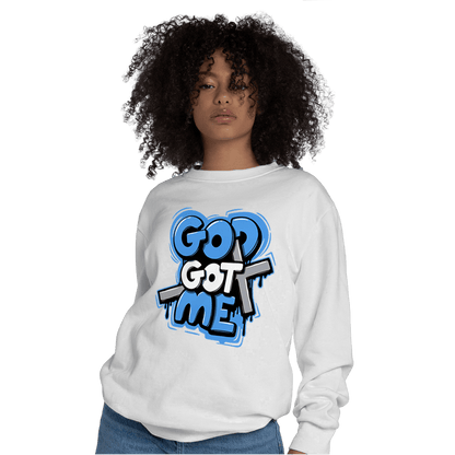 University Blue 5s Sweatshirt Match God Got Me - NastyJamz
