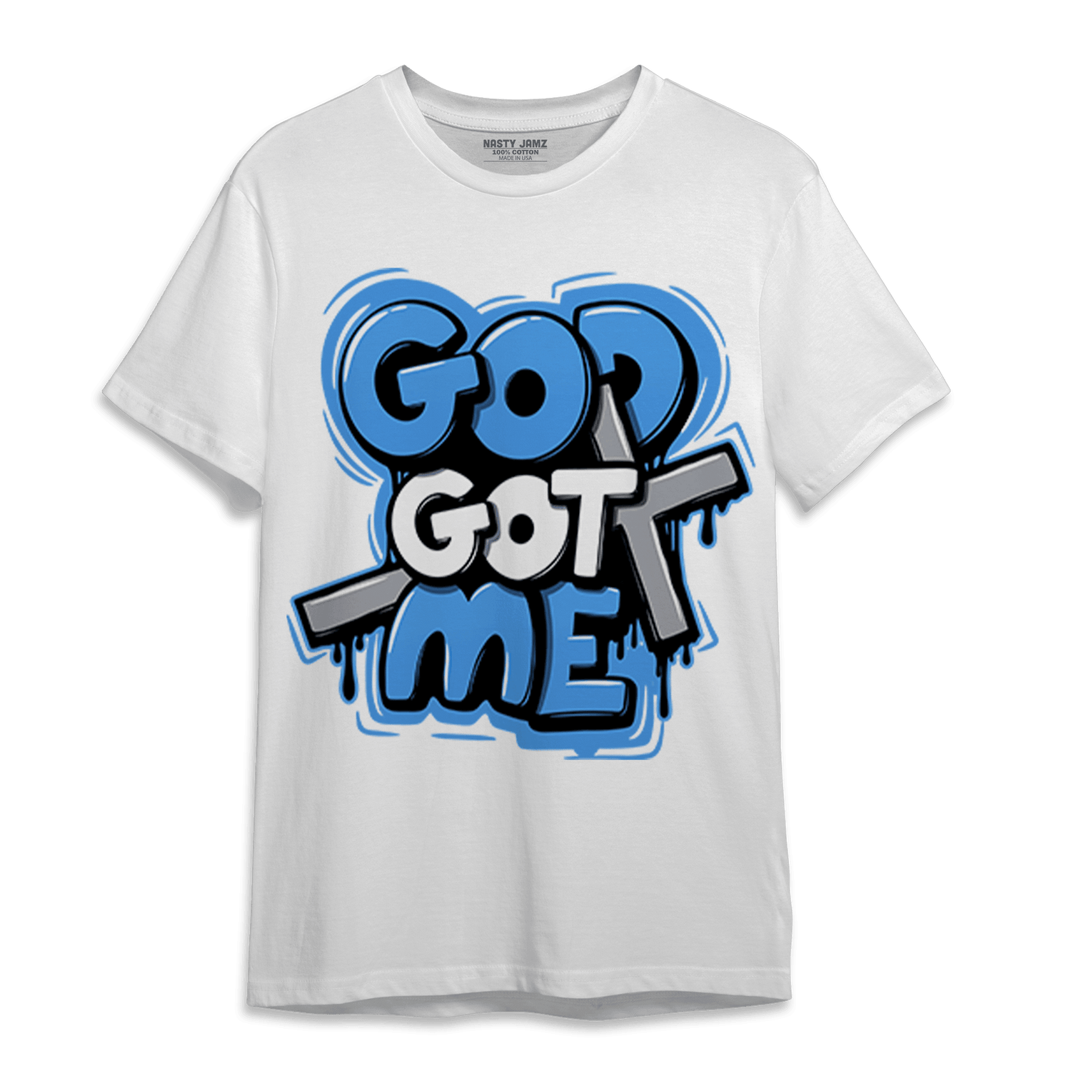 University Blue 5s T Shirt Match God Got Me - NastyJamz