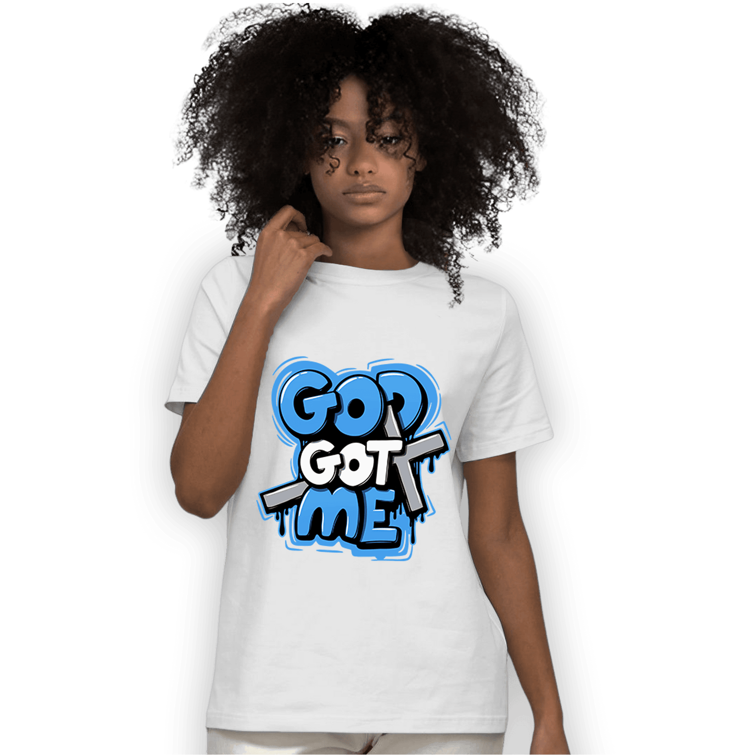 University Blue 5s T Shirt Match God Got Me - NastyJamz