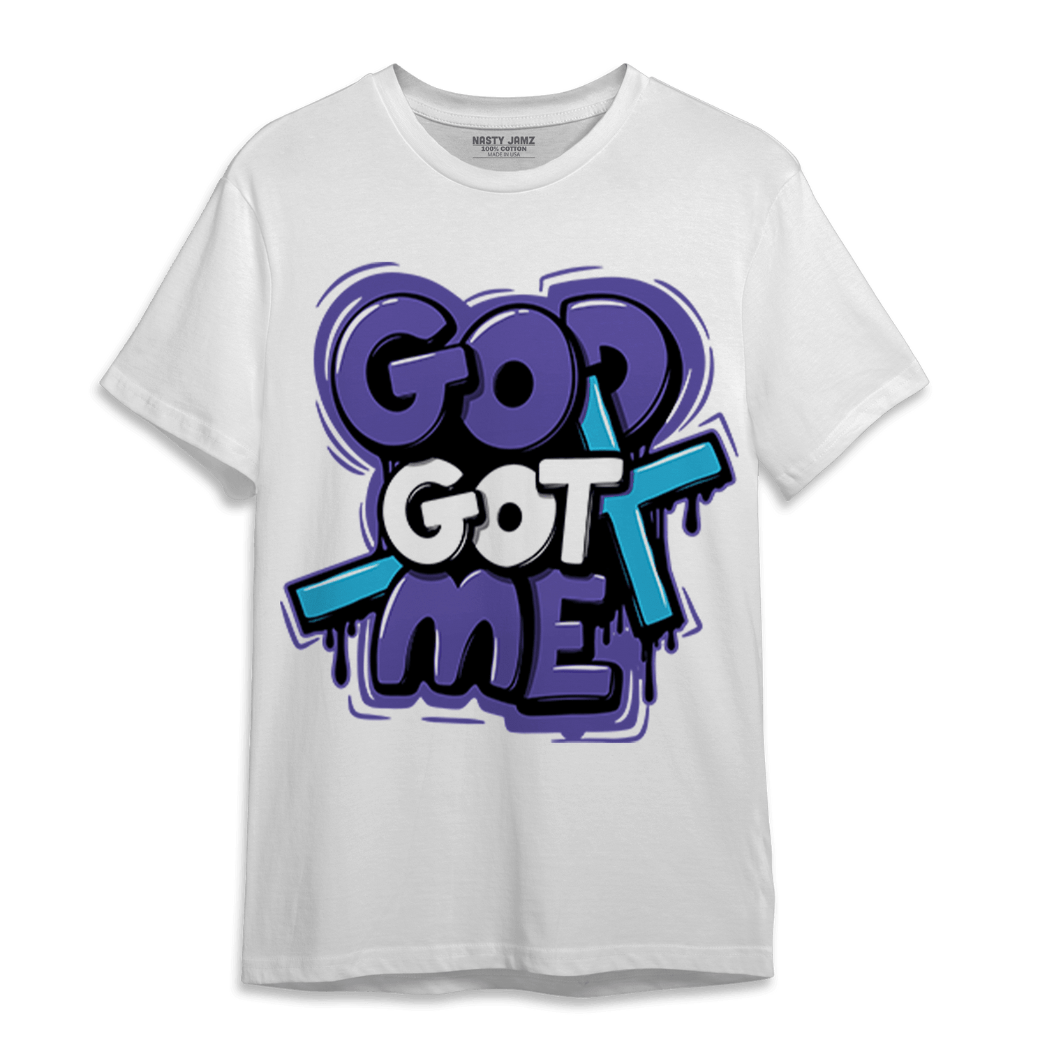 Aqua 6s T Shirt Match God Got Me - NastyJamz