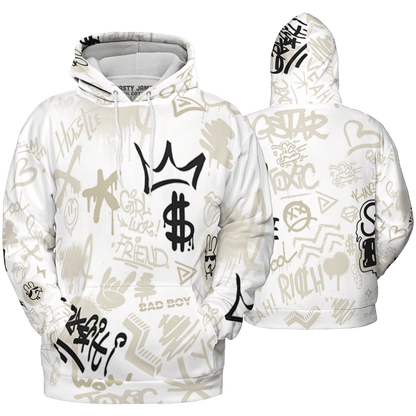 Gratitude 11s Hoodie Match Graffiti King 3D All-Over Print Doodle Style - NastyJamz