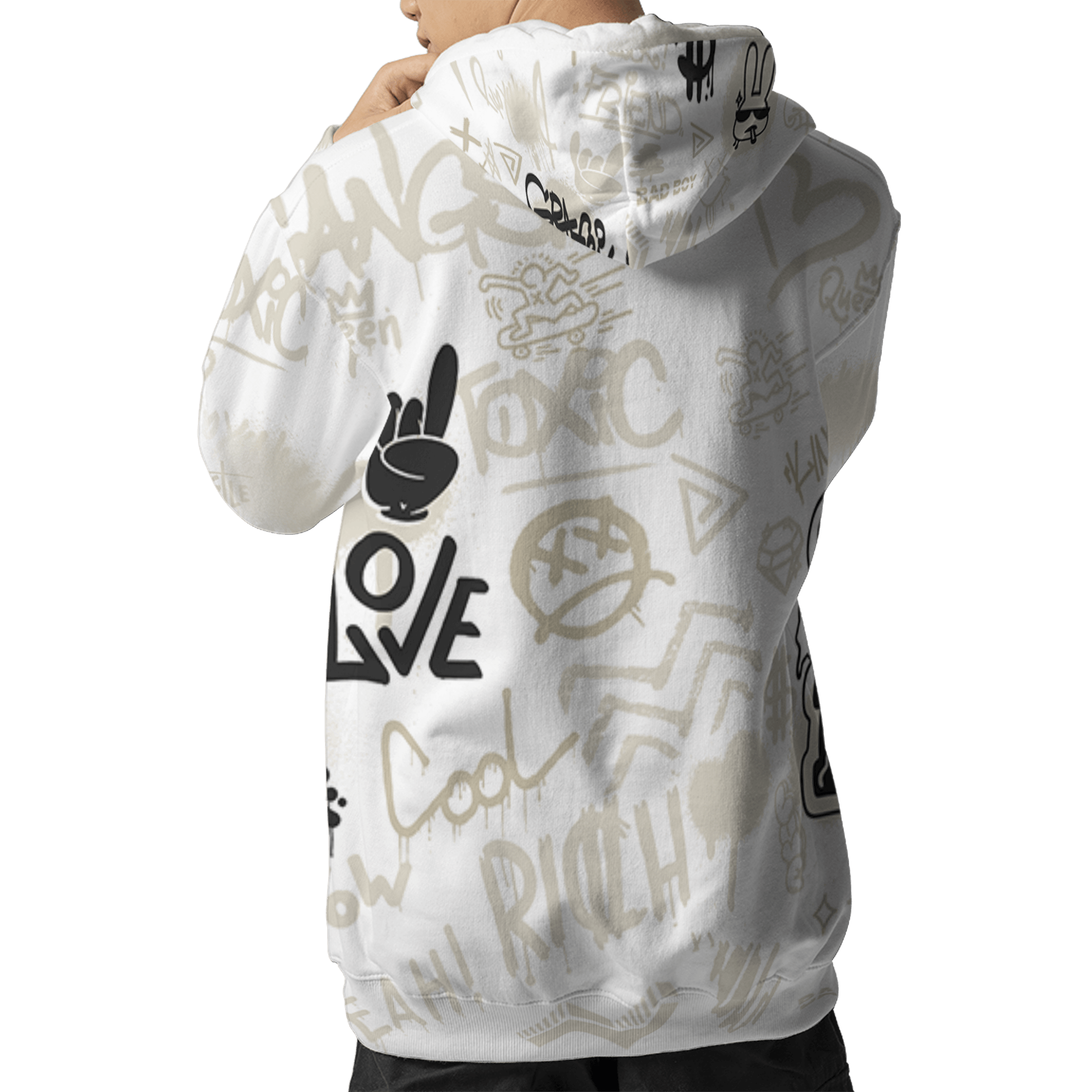 Gratitude 11s Hoodie Match Graffiti King 3D All-Over Print Doodle Style - NastyJamz