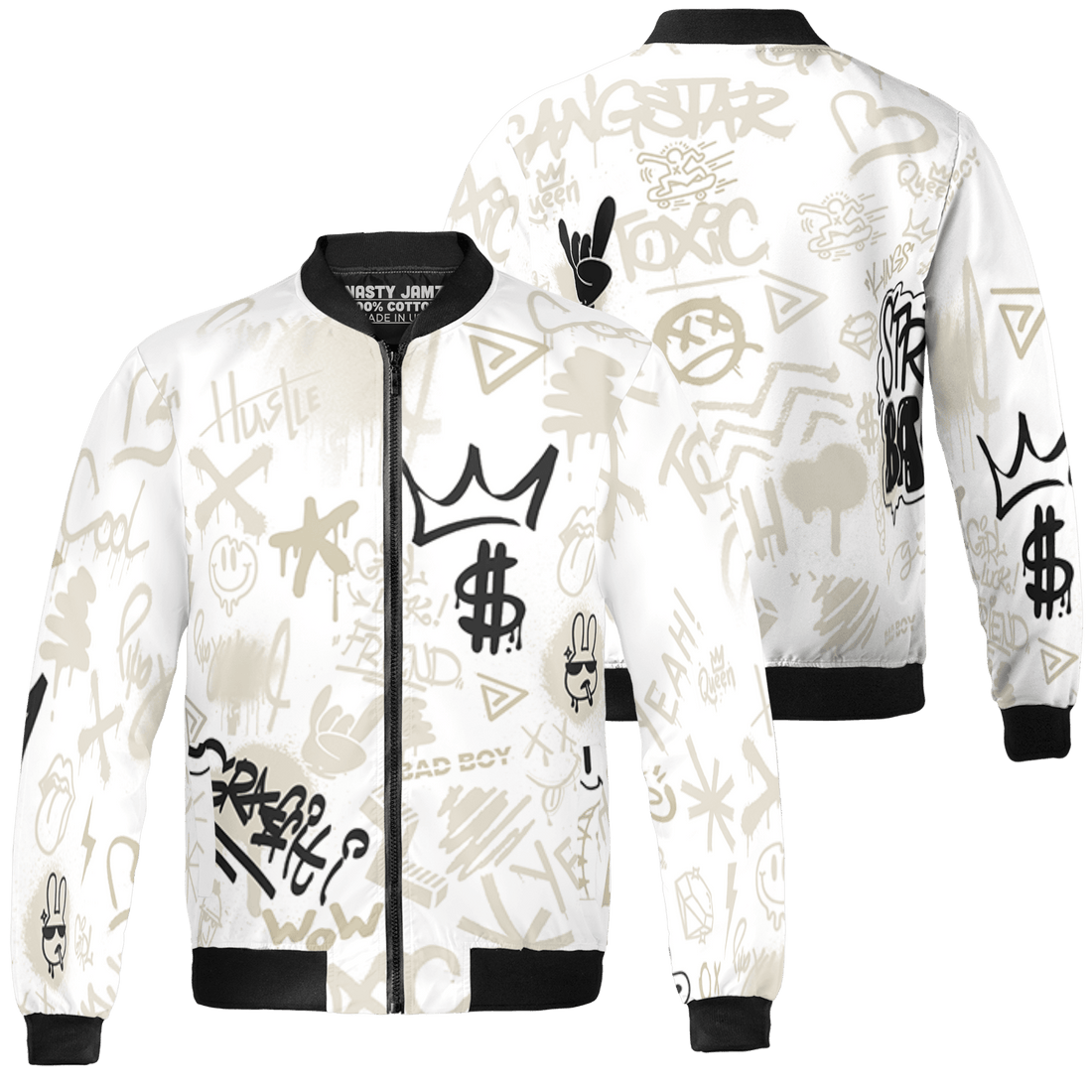 Gratitude 11s Jacket Match Graffiti King 3D All-Over Print Doodle Style - NastyJamz