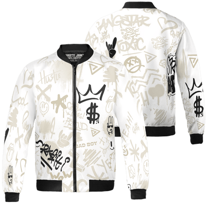 Gratitude 11s Jacket Match Graffiti King 3D All-Over Print Doodle Style - NastyJamz