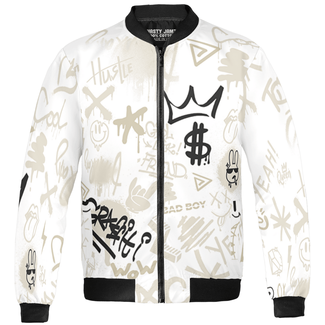 Gratitude 11s Jacket Match Graffiti King 3D All-Over Print Doodle Style - NastyJamz