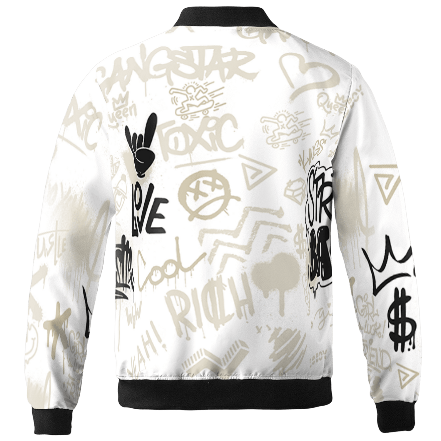 Gratitude 11s Jacket Match Graffiti King 3D All-Over Print Doodle Style - NastyJamz