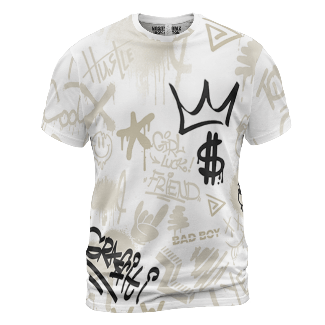 Gratitude 11s T Shirt Match Graffiti King 3D All-Over Print Doodle Style - NastyJamz