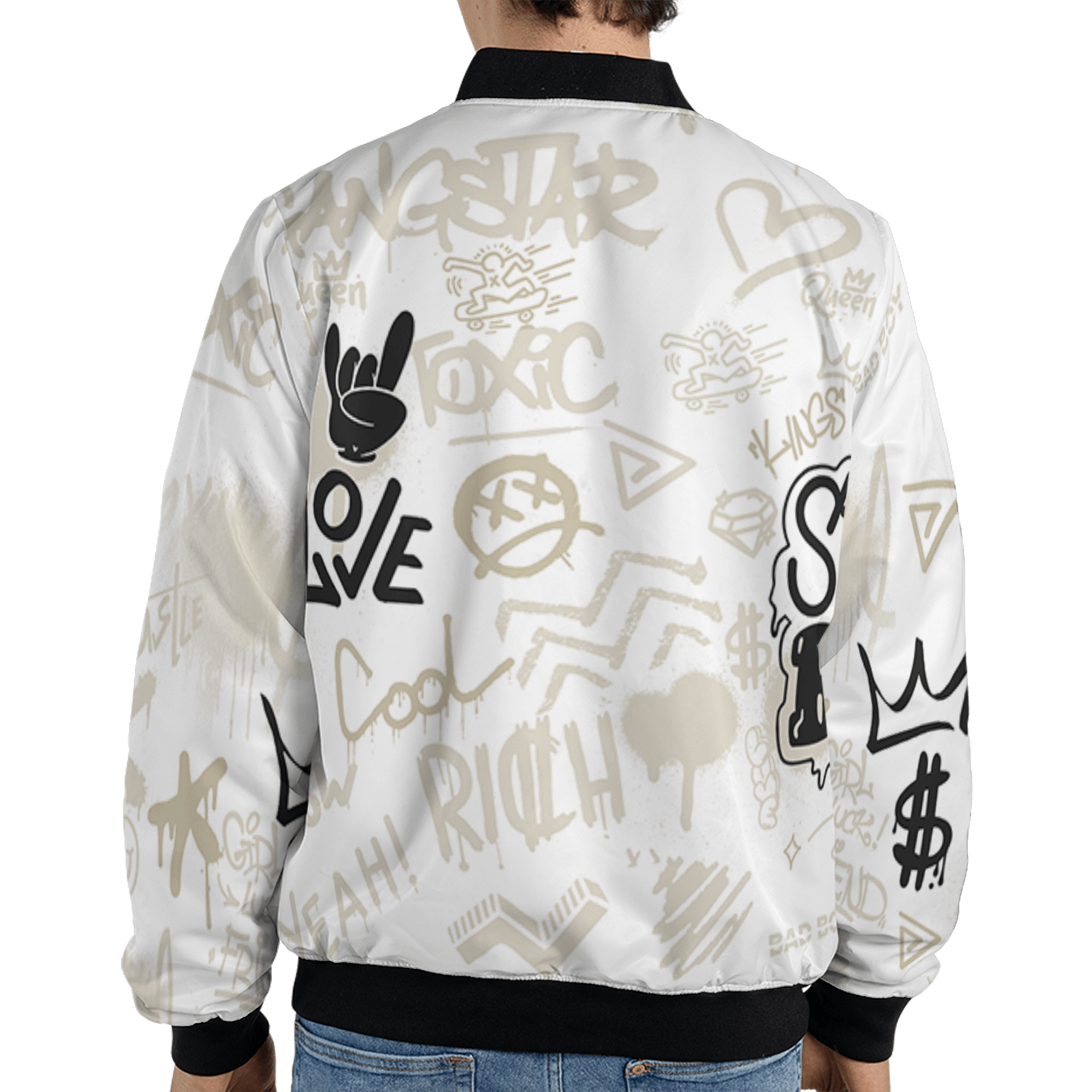Gratitude 11s Jacket Match Graffiti King 3D All-Over Print Doodle Style - NastyJamz