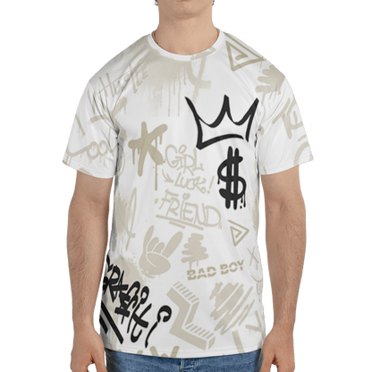 Gratitude 11s T Shirt Match Graffiti King 3D All-Over Print Doodle Style - NastyJamz