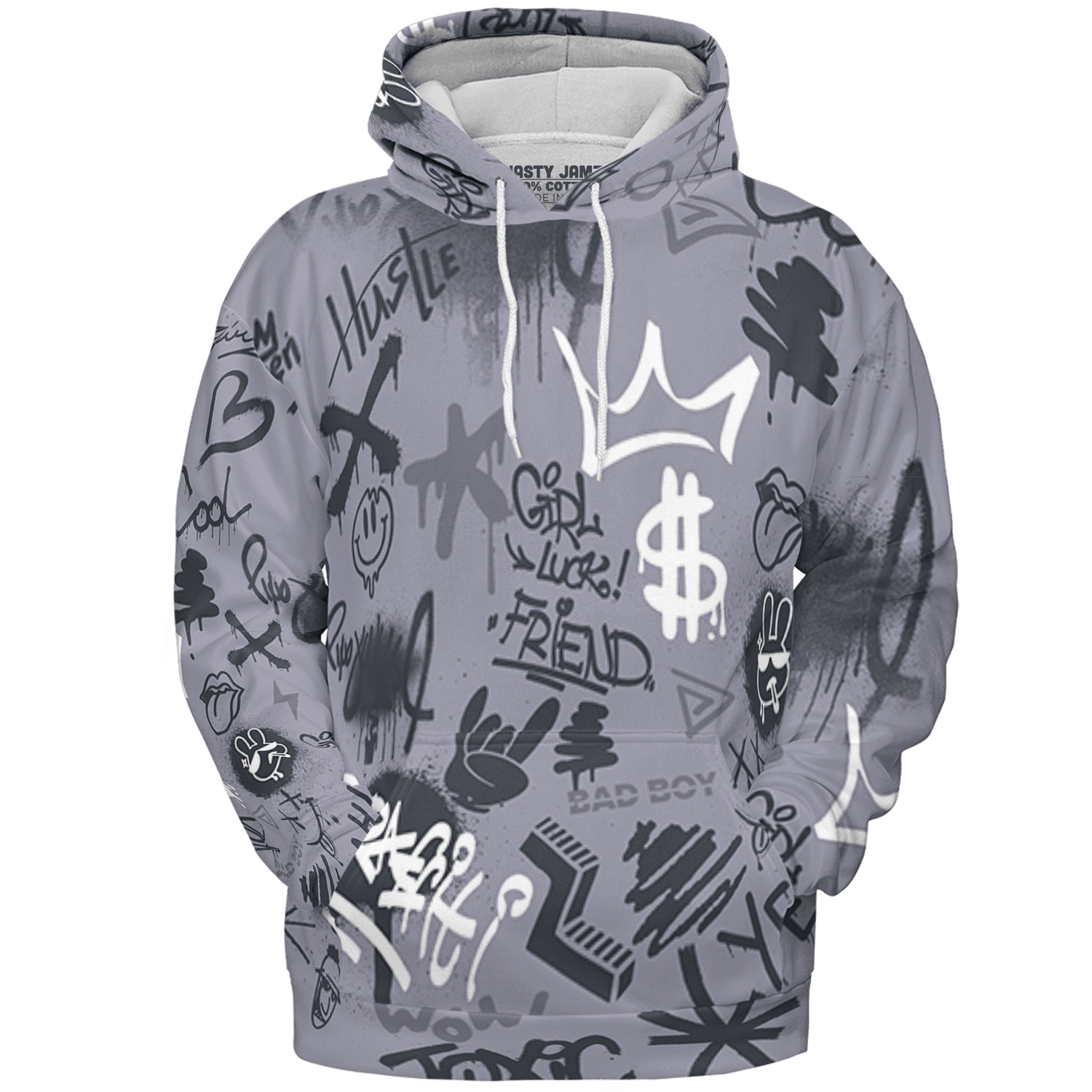 Stealth 14s Hoodie Match Graffiti King 3D All-Over Print Doodle Style - NastyJamz
