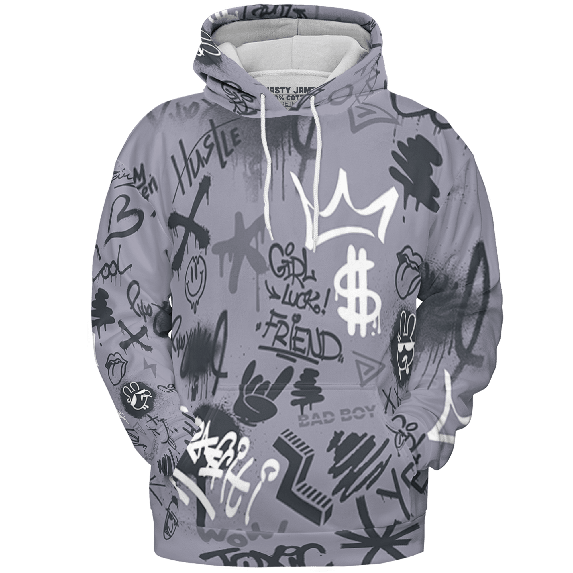 Stealth 14s Hoodie Match Graffiti King 3D All-Over Print Doodle Style - NastyJamz