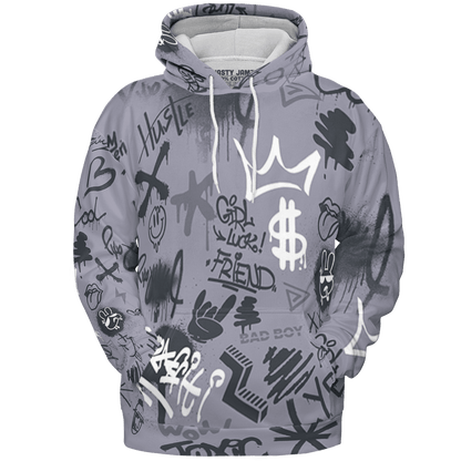 Stealth 14s Hoodie Match Graffiti King 3D All-Over Print Doodle Style - NastyJamz