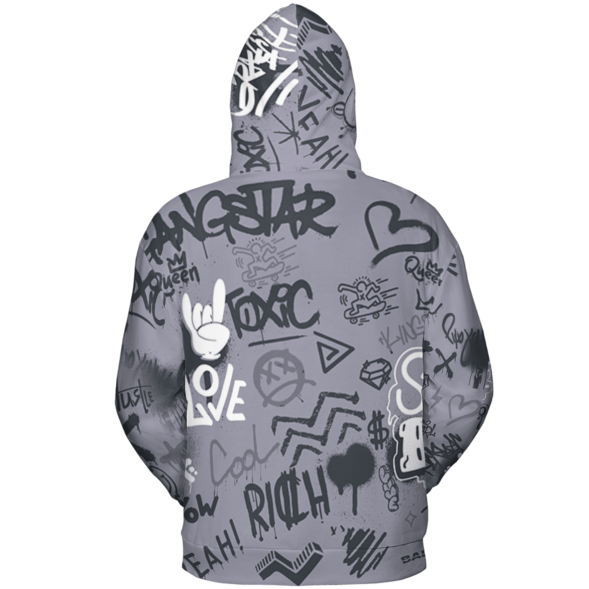 Stealth 14s Hoodie Match Graffiti King 3D All-Over Print Doodle Style - NastyJamz
