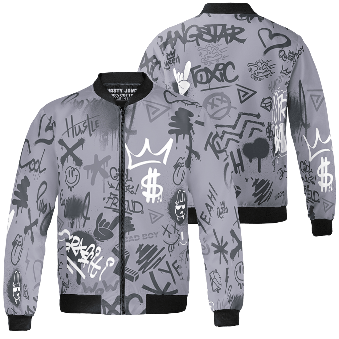 Stealth 14s Jacket Match Graffiti King 3D All-Over Print Doodle Style - NastyJamz