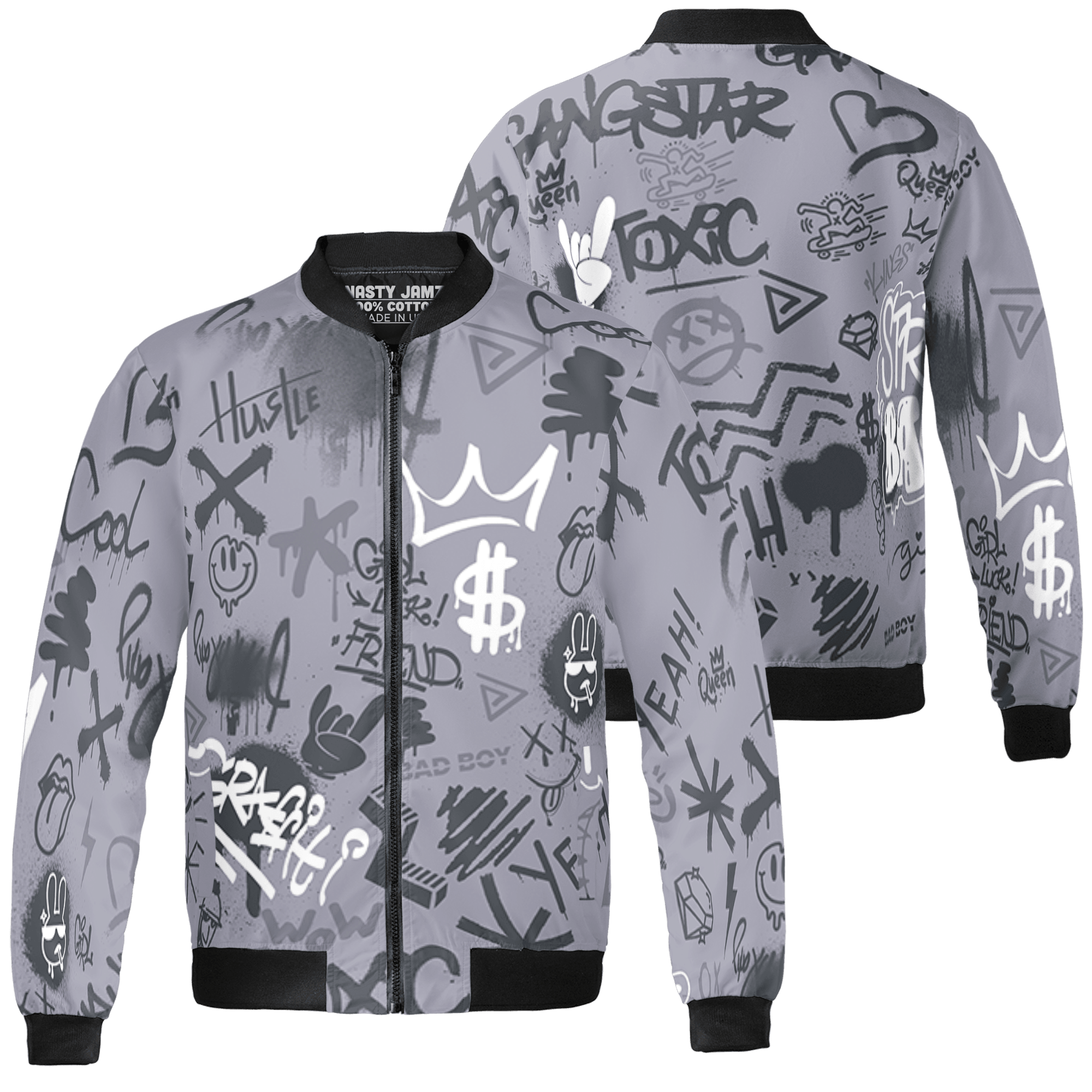 Stealth 14s Jacket Match Graffiti King 3D All-Over Print Doodle Style - NastyJamz