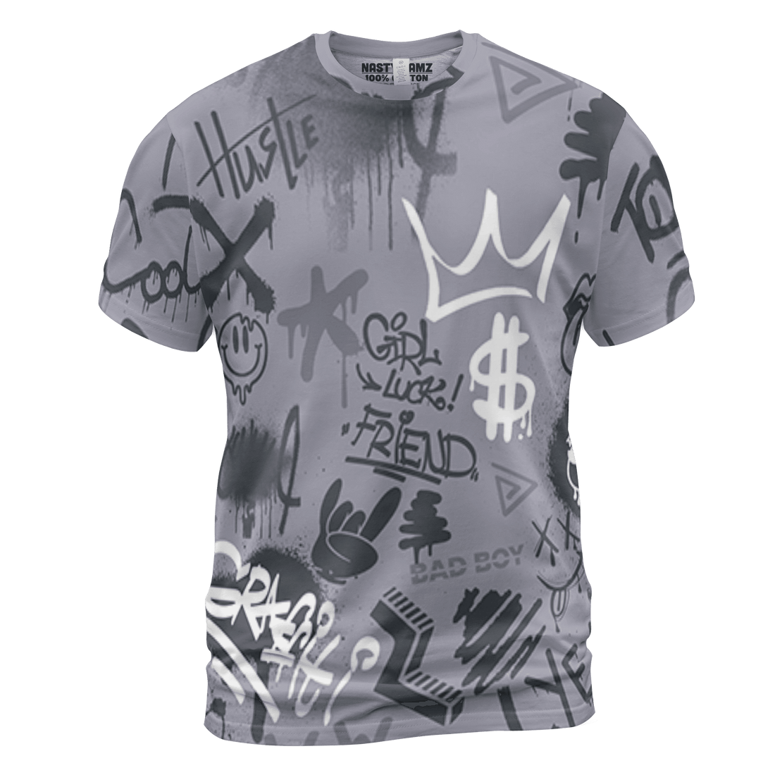 Stealth 14s T Shirt Match Graffiti King 3D All-Over Print Doodle Style - NastyJamz