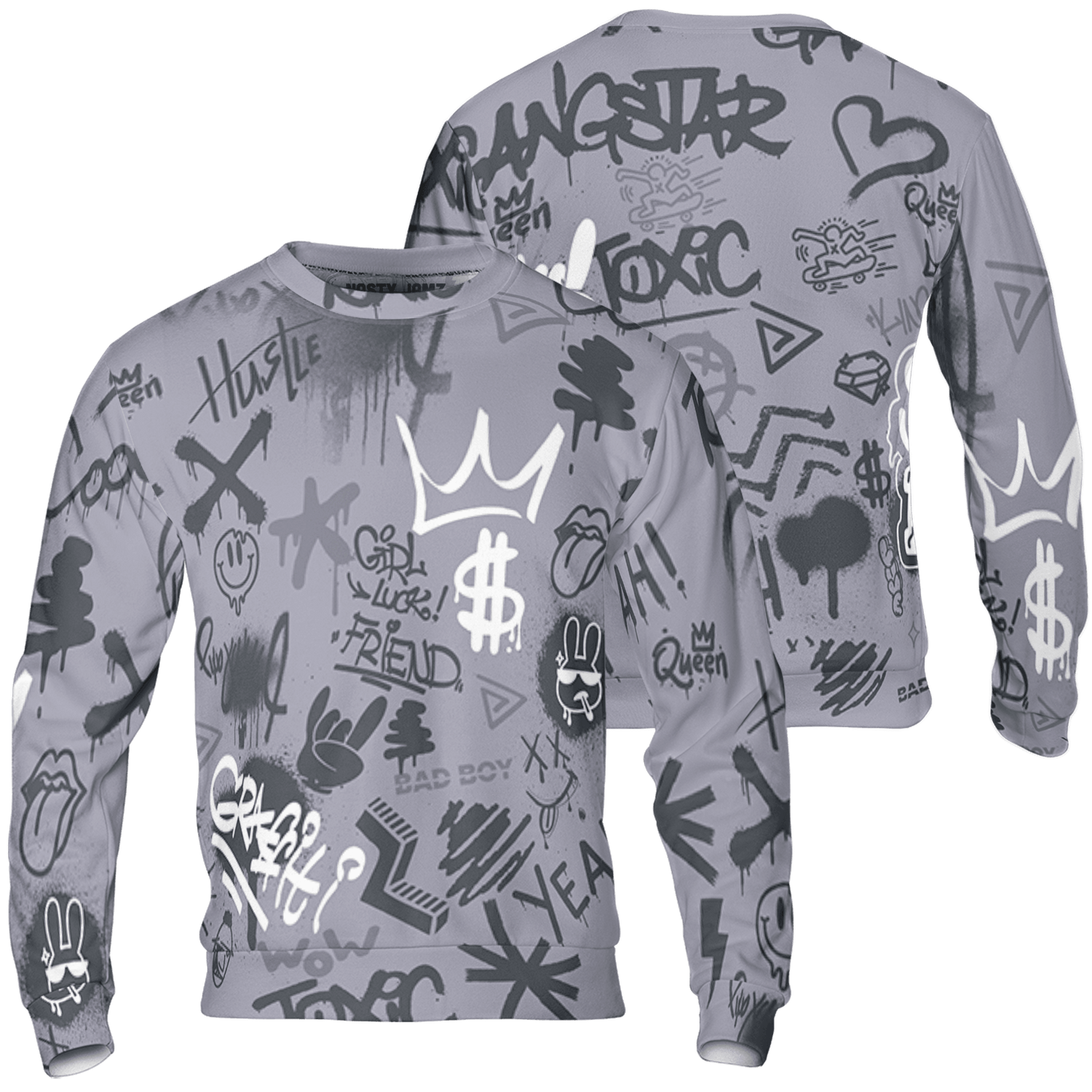 Stealth 14s Sweatshirt Match Graffiti King 3D All-Over Print Doodle Style - NastyJamz