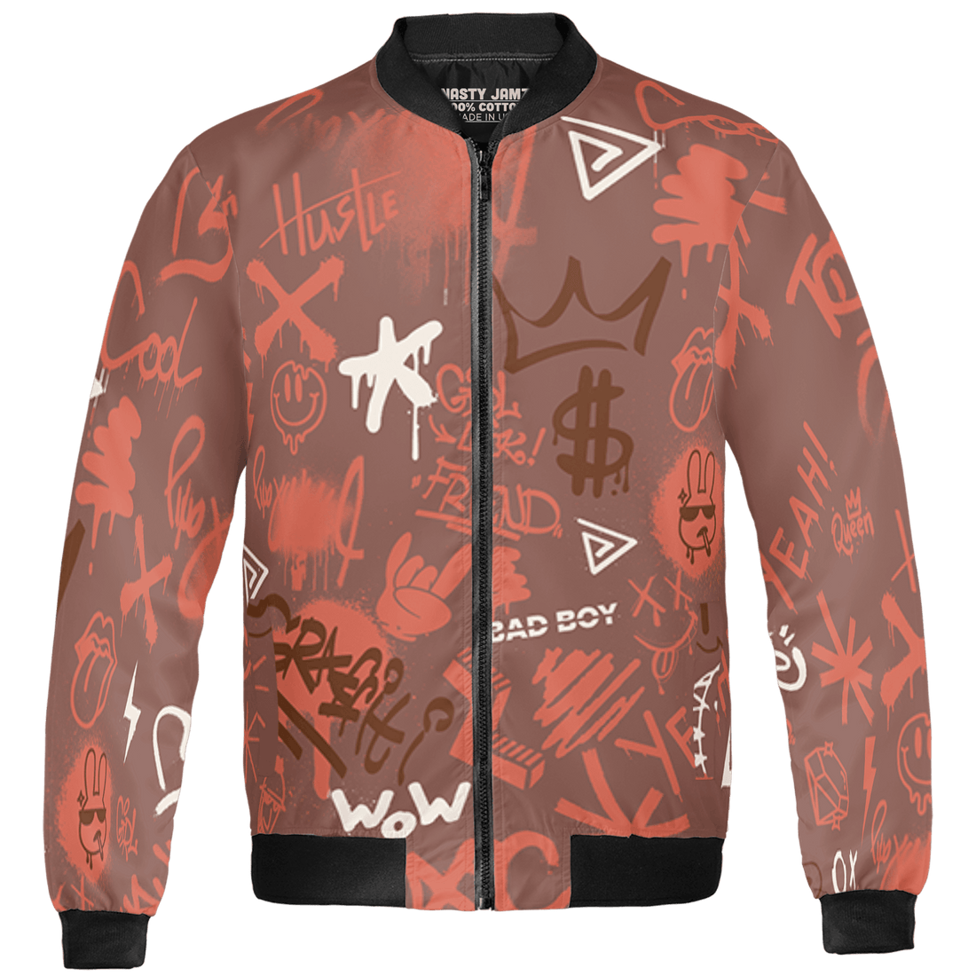 High OG Dusted Clay 1s Jacket Match Graffiti King 3D All-Over Print Doodle Style - NastyJamz