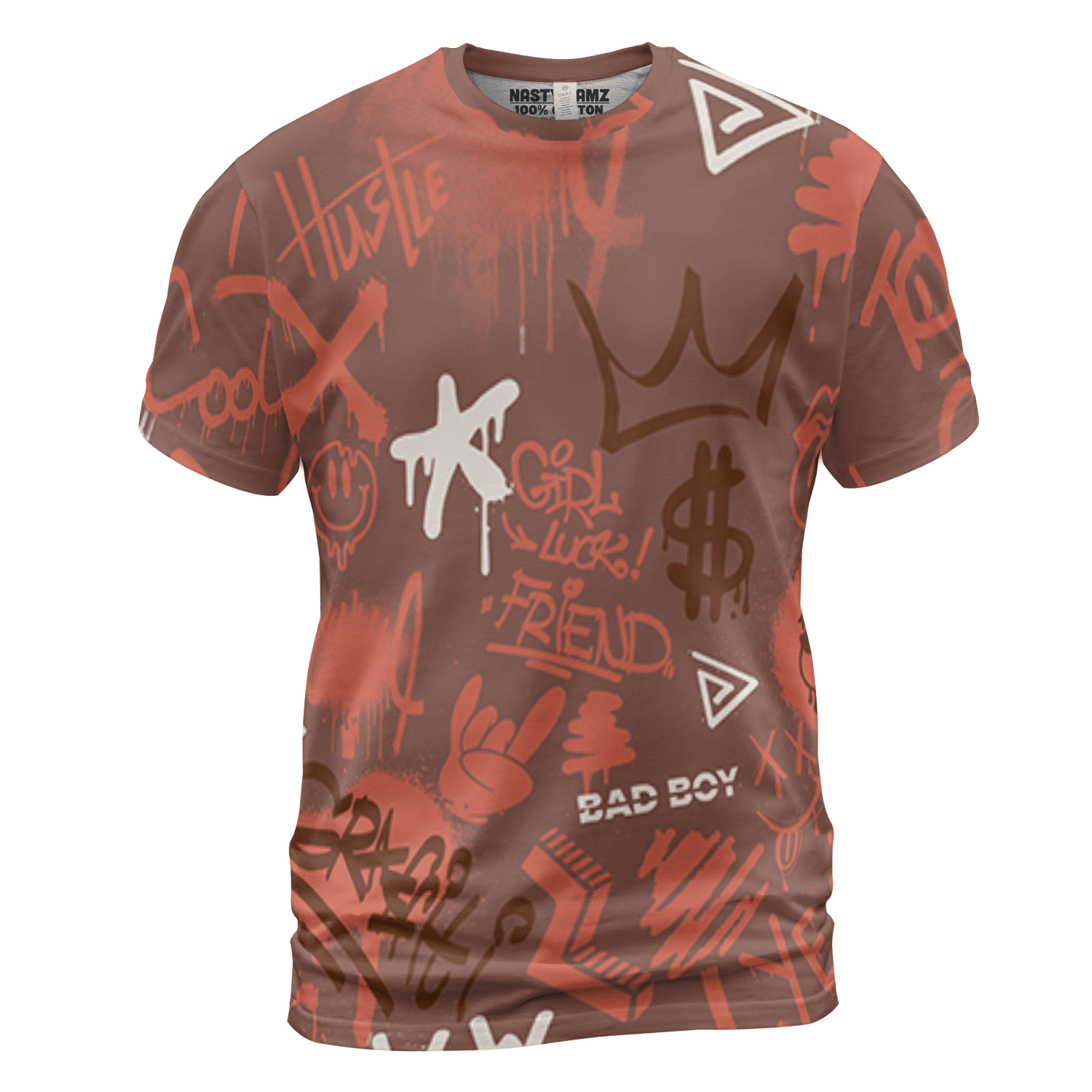 High OG Dusted Clay 1s T Shirt Match Graffiti King 3D All-Over Print Doodle Style - NastyJamz