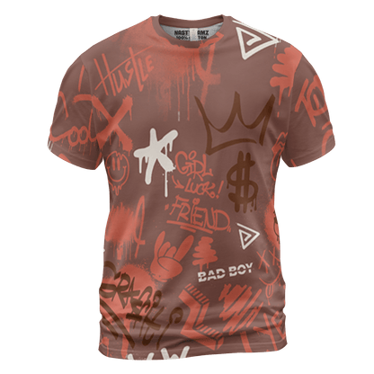 High OG Dusted Clay 1s T Shirt Match Graffiti King 3D All-Over Print Doodle Style - NastyJamz