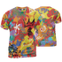 Mid GS Six Championships 1s T Shirt Match Graffiti King 3D All-Over Print Doodle Style - NastyJamz