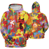 Mid GS Six Championships 1s Hoodie Match Graffiti King 3D All-Over Print Doodle Style - NastyJamz