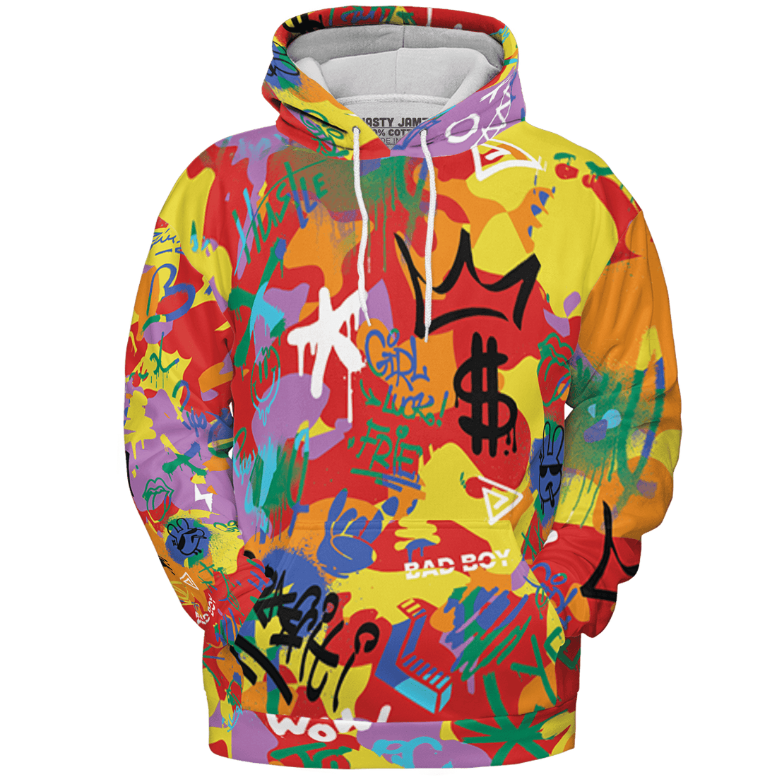 Mid GS Six Championships 1s Hoodie Match Graffiti King 3D All-Over Print Doodle Style - NastyJamz