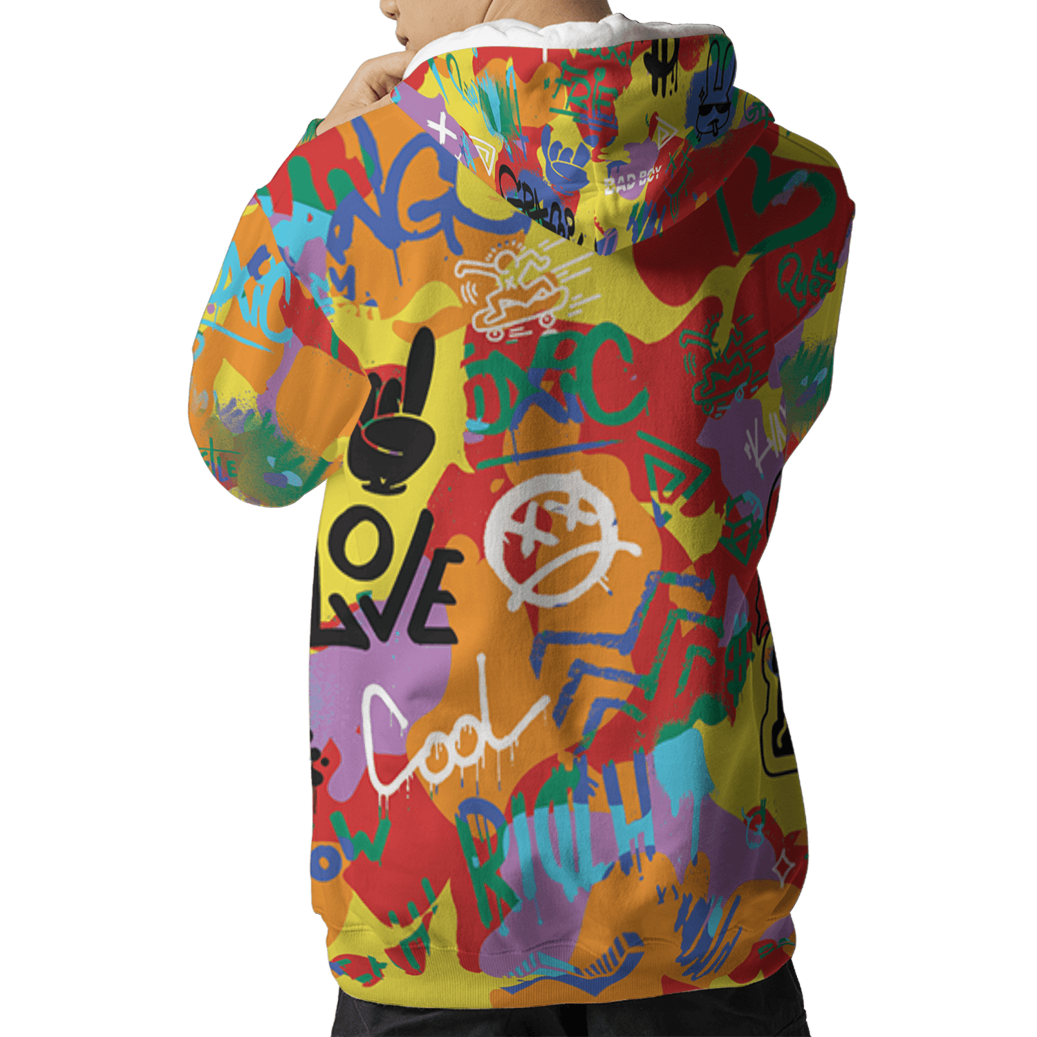 Mid GS Six Championships 1s Hoodie Match Graffiti King 3D All-Over Print Doodle Style - NastyJamz