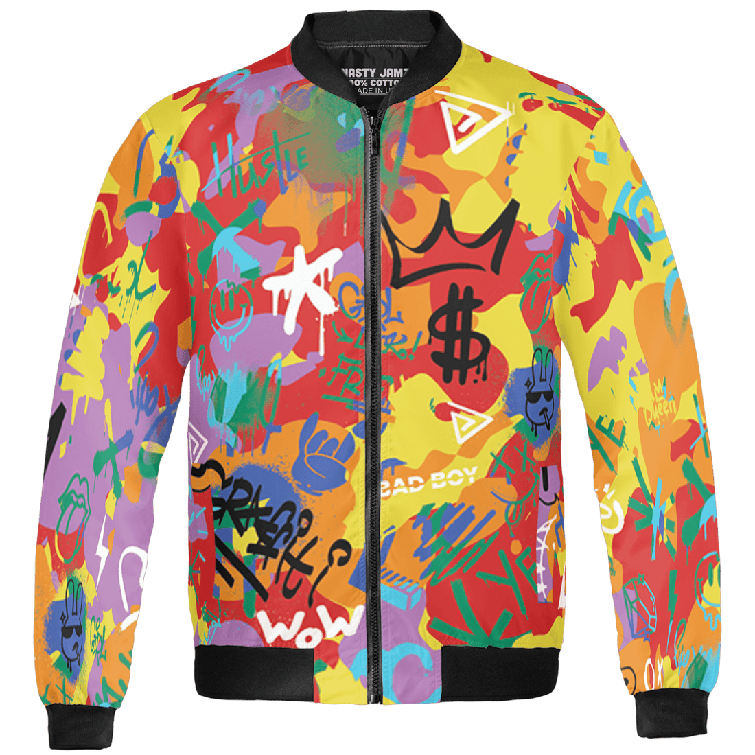 Mid GS Six Championships 1s Jacket Match Graffiti King 3D All-Over Print Doodle Style - NastyJamz