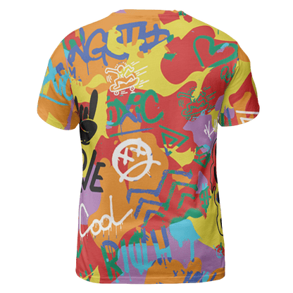 Mid GS Six Championships 1s T Shirt Match Graffiti King 3D All-Over Print Doodle Style - NastyJamz