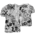 Retro High OG Black White 1s T Shirt Match Graffiti King 3D All-Over Print Doodle Style - NastyJamz