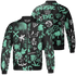Green Glow 3s Jacket Match Graffiti King 3D All-Over Print Doodle Style - NastyJamz