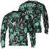 Green Glow 3s Sweatshirt Match Graffiti King 3D All-Over Print Doodle Style - NastyJamz