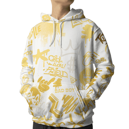 Sail 4s Hoodie Match Graffiti King 3D All-Over Print Doodle Style - NastyJamz