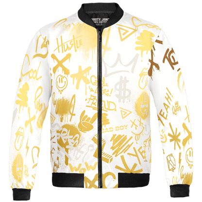 Sail 4s Jacket Match Graffiti King 3D All-Over Print Doodle Style - NastyJamz
