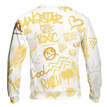 Sail 4s Sweatshirt Match Graffiti King 3D All-Over Print Doodle Style - NastyJamz