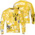 Yellow Ochre 6s Sweatshirt Match Graffiti King 3D All-Over Print Doodle Style - NastyJamz