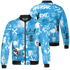 Powder Blue 9s Jacket Match Graffiti King 3D All-Over Print Doodle Style - NastyJamz