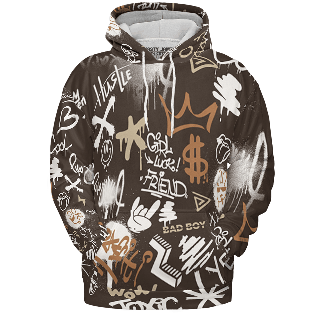 Jumpman Jack Hoodie Match Graffiti King 3D All-Over Print Doodle Style - NastyJamz