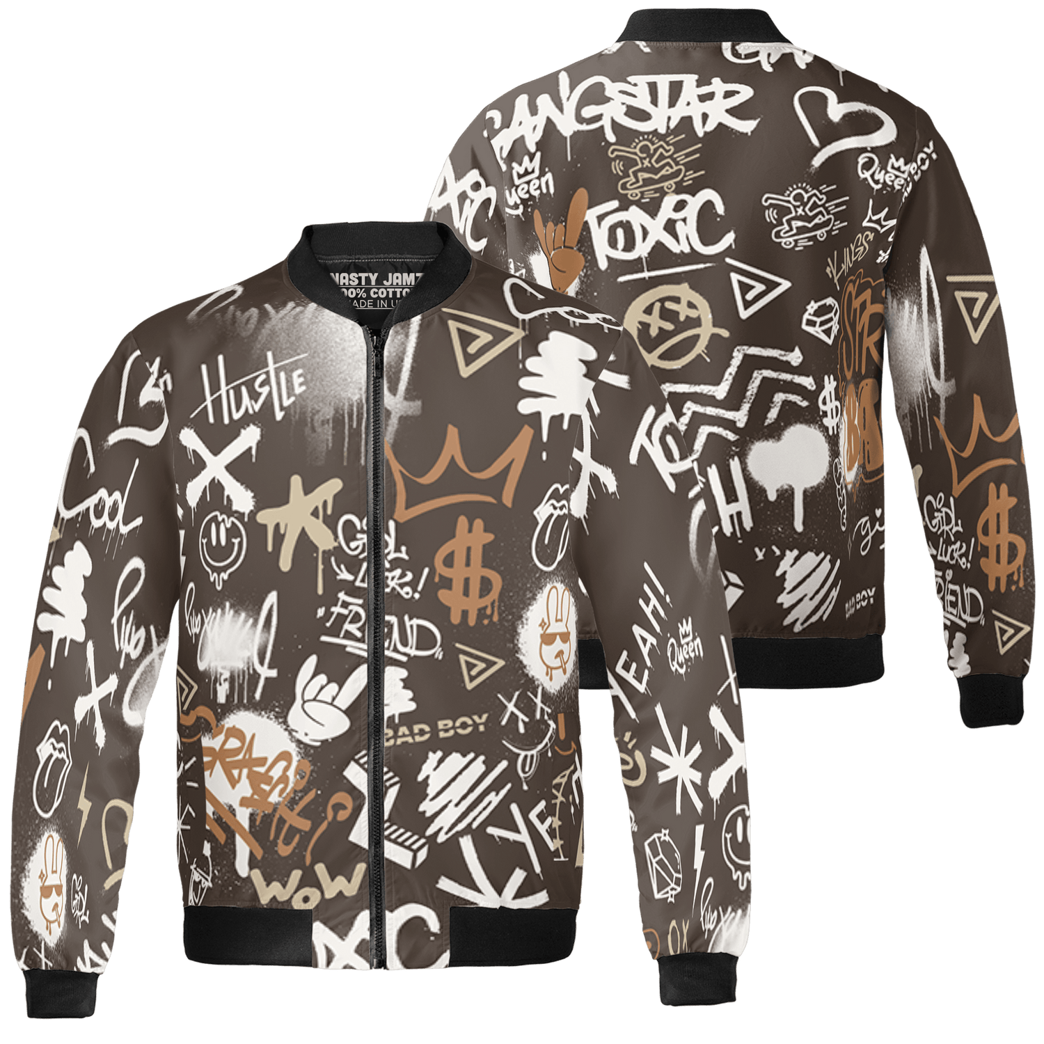 Jumpman Jack Jacket Match Graffiti King 3D All-Over Print Doodle Style - NastyJamz