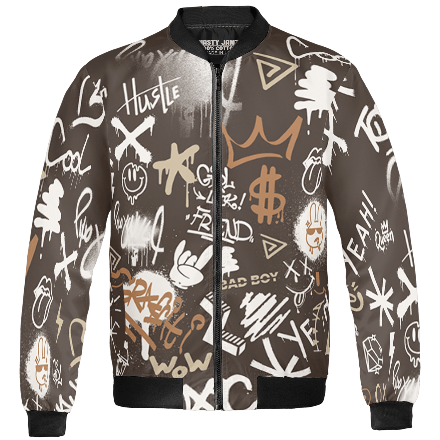 Jumpman Jack Jacket Match Graffiti King 3D All-Over Print Doodle Style - NastyJamz